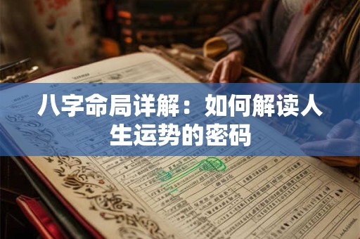 八字命局详解：如何解读人生运势的密码