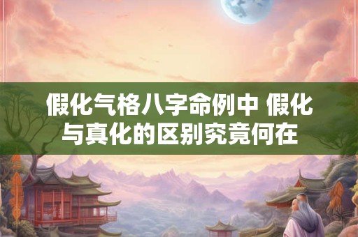 假化气格八字命例中 假化与真化的区别究竟何在