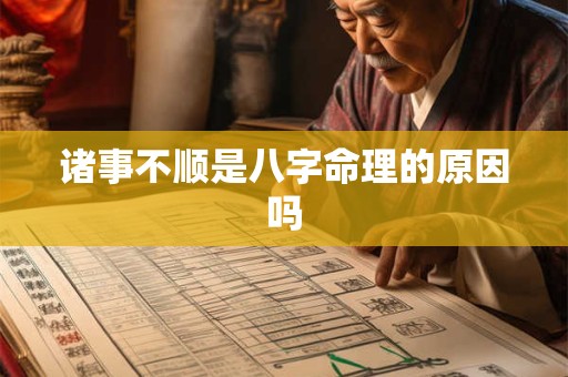 诸事不顺是八字命理的原因吗