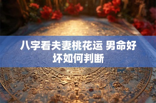 八字看夫妻桃花运 男命好坏如何判断