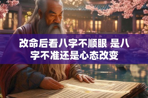 改命后看八字不顺眼 是八字不准还是心态改变