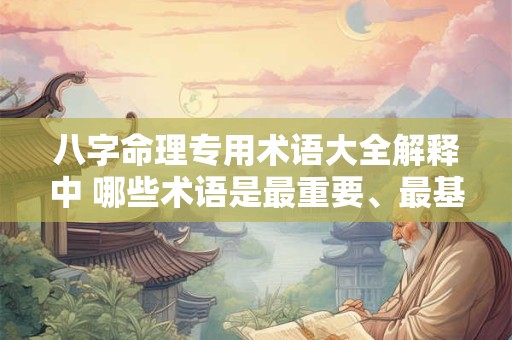 八字命理专用术语大全解释中 哪些术语是最重要、最基础的