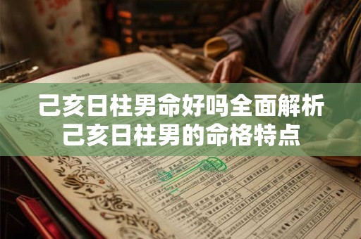 己亥日柱男命好吗全面解析己亥日柱男的命格特点