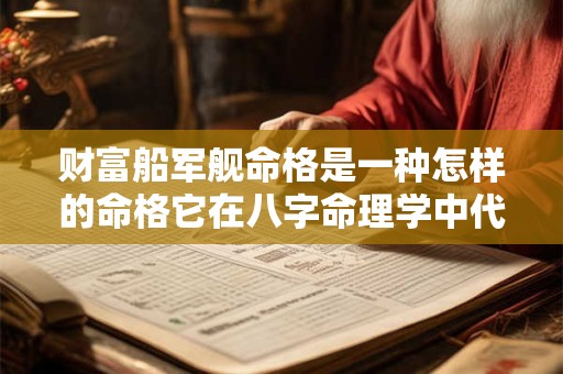 财富船军舰命格是一种怎样的命格它在八字命理学中代表着什么意义