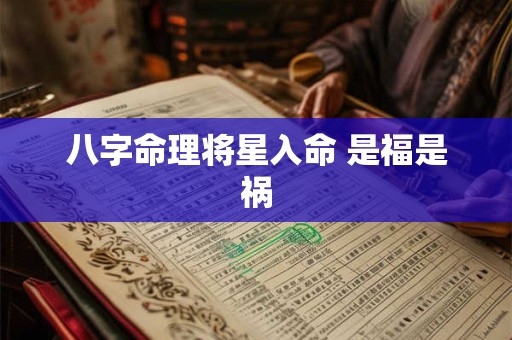 八字命理将星入命 是福是祸