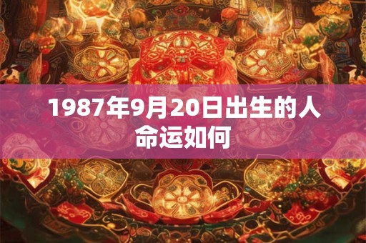 1987年9月20日出生的人命运如何