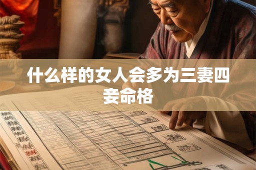 什么样的女人会多为三妻四妾命格