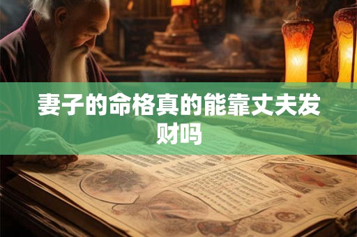 妻子的命格真的能靠丈夫发财吗