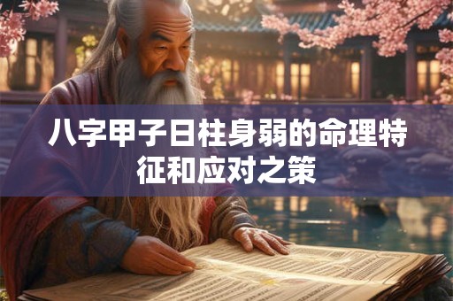 八字甲子日柱身弱的命理特征和应对之策