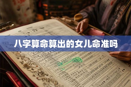 八字算命算出的女儿命准吗