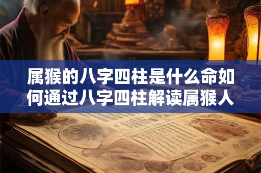 属猴的八字四柱是什么命如何通过八字四柱解读属猴人的命运