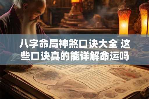 八字命局神煞口诀大全 这些口诀真的能详解命运吗