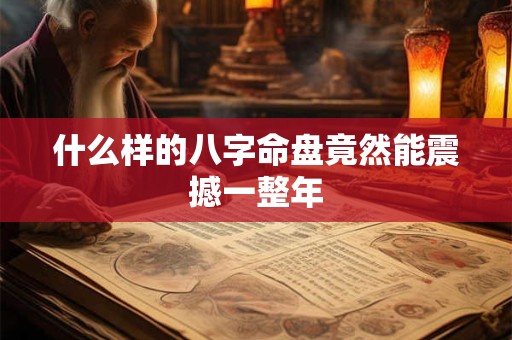 什么样的八字命盘竟然能震撼一整年