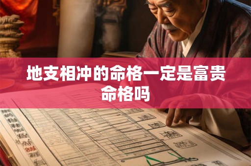 地支相冲的命格一定是富贵命格吗