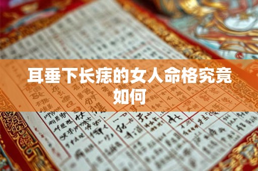 耳垂下长痣的女人命格究竟如何