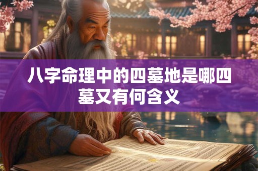 八字命理中的四墓地是哪四墓又有何含义
