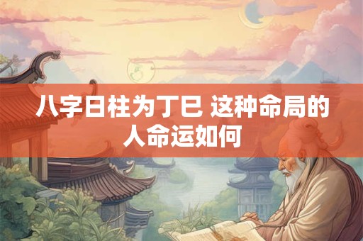 八字日柱为丁巳 这种命局的人命运如何