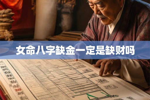 女命八字缺金一定是缺财吗