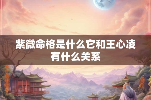 紫微命格是什么它和王心凌有什么关系