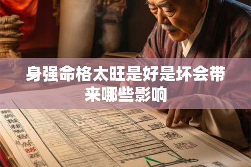 身强命格太旺是好是坏会带来哪些影响
