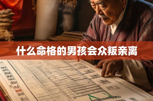 什么命格的男孩会众叛亲离