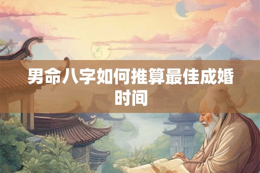 男命八字如何推算最佳成婚时间