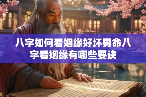 八字如何看姻缘好坏男命八字看姻缘有哪些要诀
