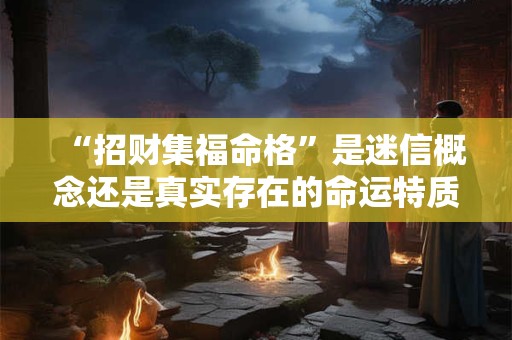“招财集福命格”是迷信概念还是真实存在的命运特质