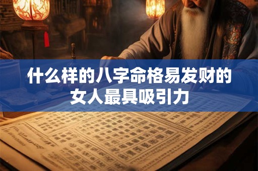 什么样的八字命格易发财的女人最具吸引力