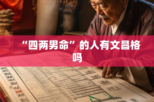 “四两男命”的人有文昌格吗