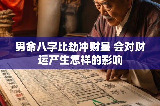 男命八字比劫冲财星 会对财运产生怎样的影响