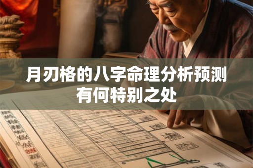 月刃格的八字命理分析预测有何特别之处