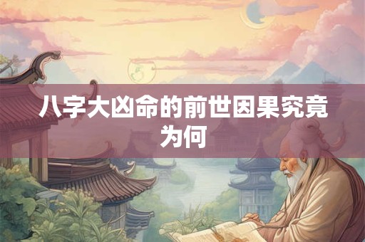 八字大凶命的前世因果究竟为何