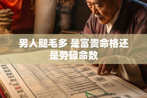 男人腿毛多 是富贵命格还是劳碌命数
