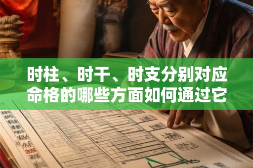 时柱、时干、时支分别对应命格的哪些方面如何通过它们查询命格