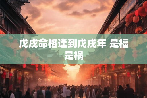 戊戌命格逢到戊戌年 是福是祸
