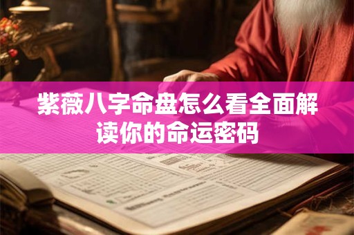 紫薇八字命盘怎么看全面解读你的命运密码
