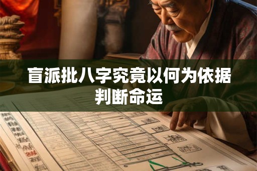盲派批八字究竟以何为依据判断命运