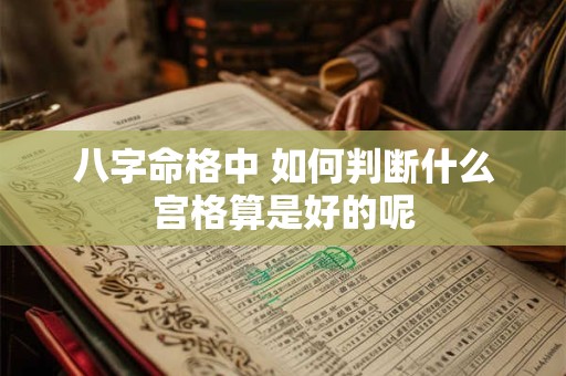 八字命格中 如何判断什么宫格算是好的呢