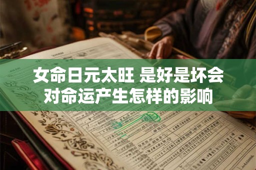 女命日元太旺 是好是坏会对命运产生怎样的影响