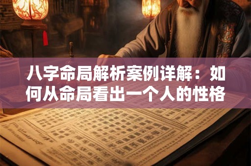 八字命局解析案例详解：如何从命局看出一个人的性格和命运