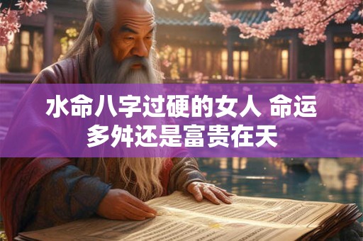 水命八字过硬的女人 命运多舛还是富贵在天