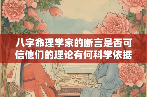 八字命理学家的断言是否可信他们的理论有何科学依据