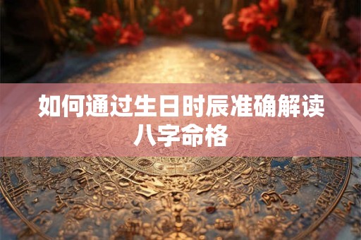 如何通过生日时辰准确解读八字命格