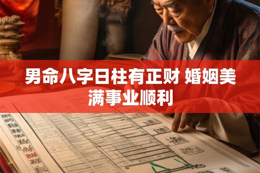 男命八字日柱有正财 婚姻美满事业顺利