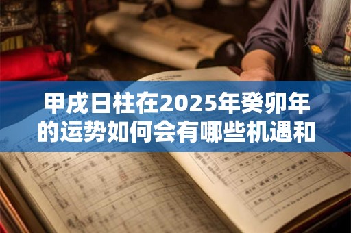 甲戌日柱在2025年癸卯年的运势如何会有哪些机遇和挑战