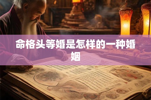 命格头等婚是怎样的一种婚姻