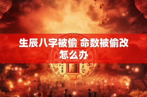 生辰八字被偷 命数被偷改怎么办