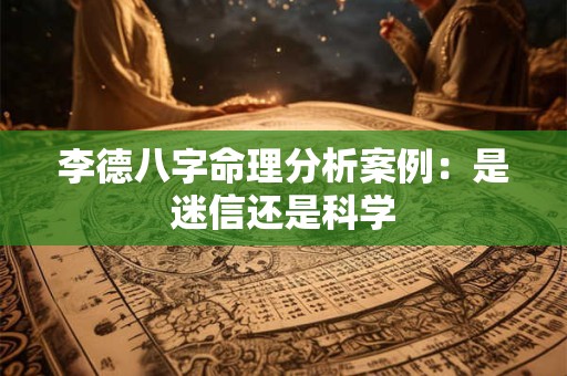 李德八字命理分析案例：是迷信还是科学