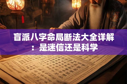 盲派八字命局断法大全详解：是迷信还是科学